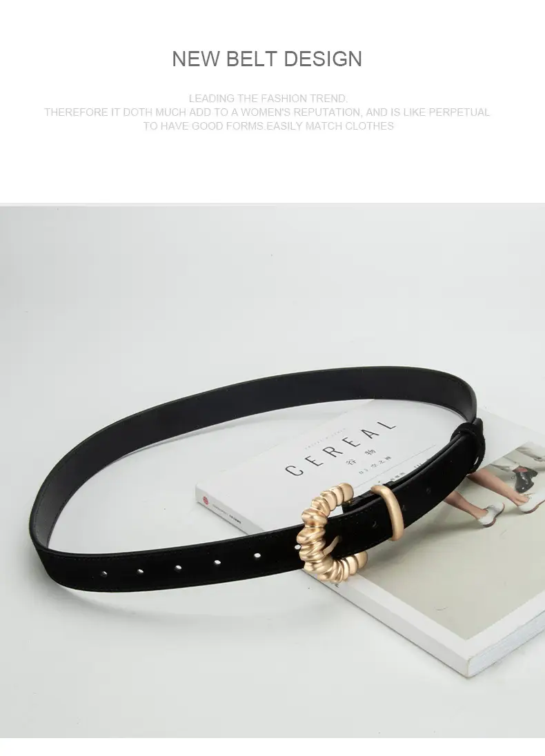 Purple Frosted Leather Belt with Decorative Buckle — feature 12