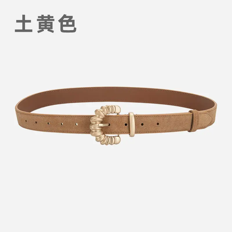 Purple Frosted Leather Belt with Decorative Buckle - Image 12