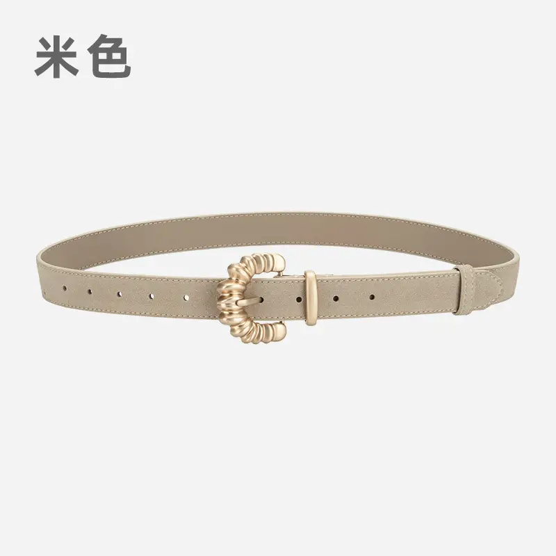 Purple Frosted Leather Belt with Decorative Buckle - Image 8