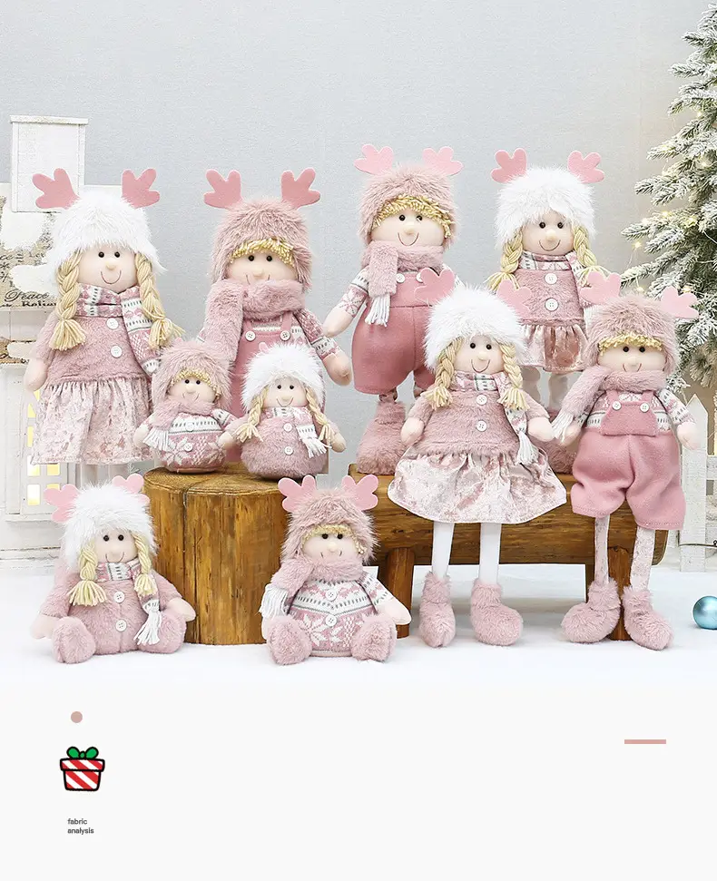 Christmas New Pink Velvet Doll for Boys Girls — feature 1