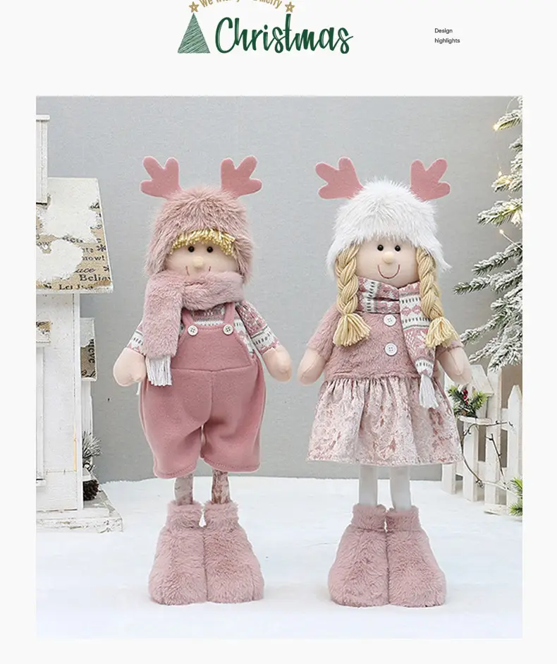 Christmas New Pink Velvet Doll for Boys Girls — feature 6