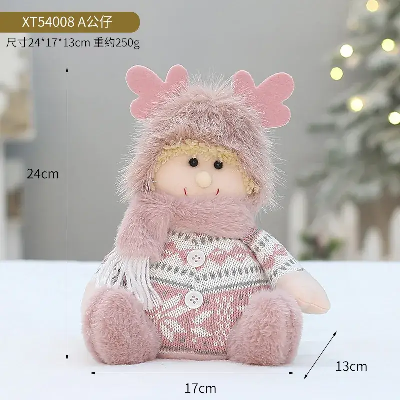 Christmas New Pink Velvet Doll for Boys Girls - Image 3