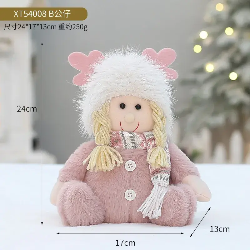 Christmas New Pink Velvet Doll for Boys Girls - Image 4