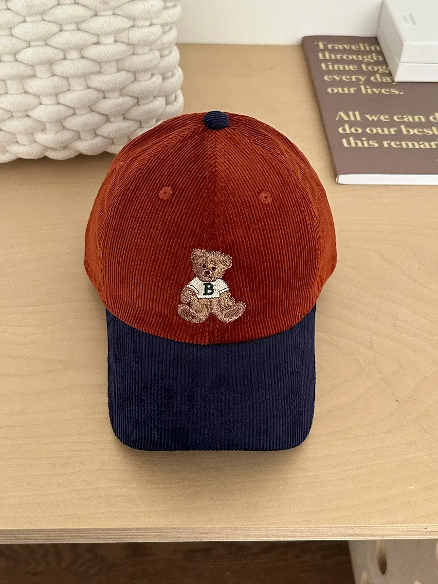 2024 Embroidered Bear Cap Women Brown Beaded - Image 5