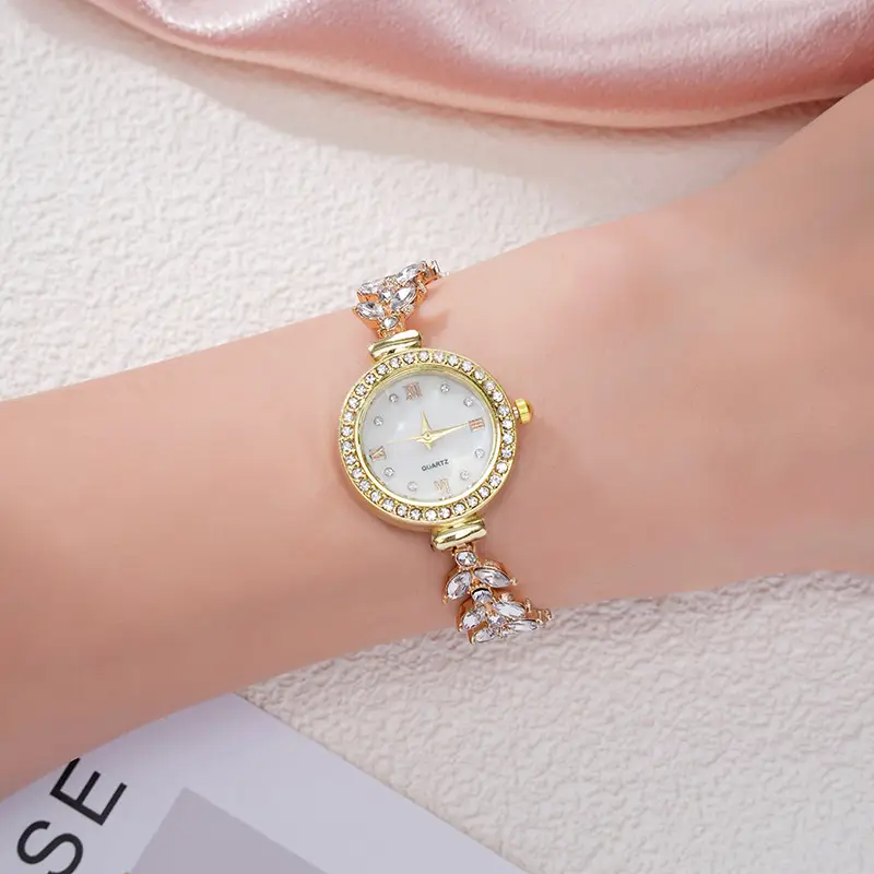 Mermaid Watch for Women Gold Diamond Adjustable Bracelet
