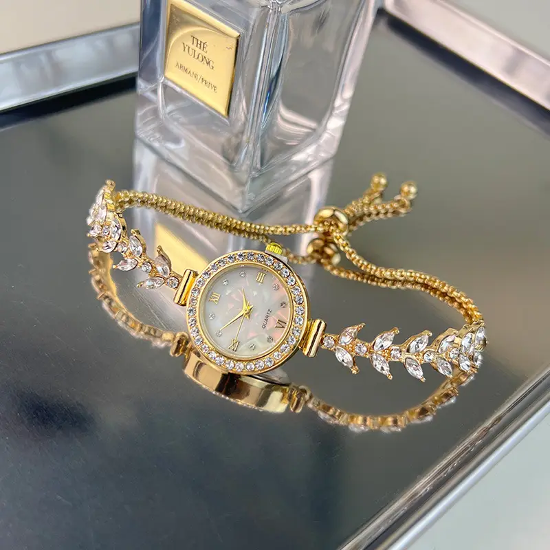 Mermaid Watch for Women Gold Diamond Adjustable Bracelet — feature 1
