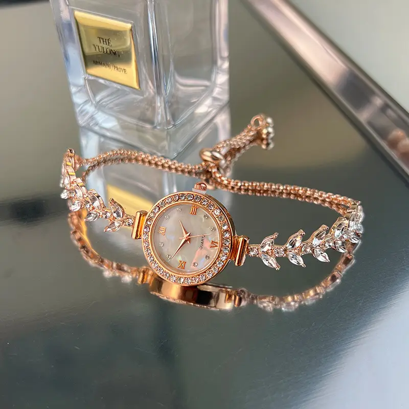 Mermaid Watch for Women Gold Diamond Adjustable Bracelet — feature 2