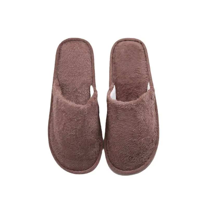 New plush indoor home autumn and winter wooden floor warm EVA moon cotton slippers Cixi men and women couples