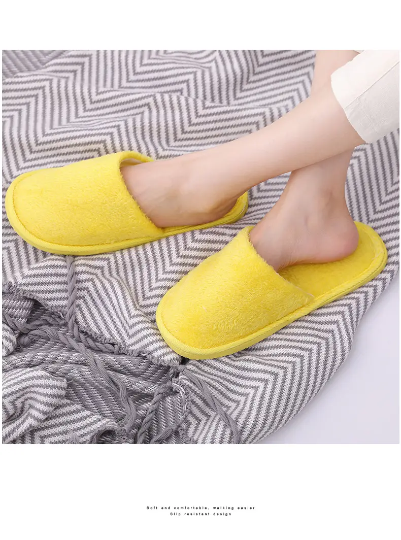 New plush indoor home autumn and winter wooden floor warm EVA moon cotton slippers Cixi men and women couples — feature 10