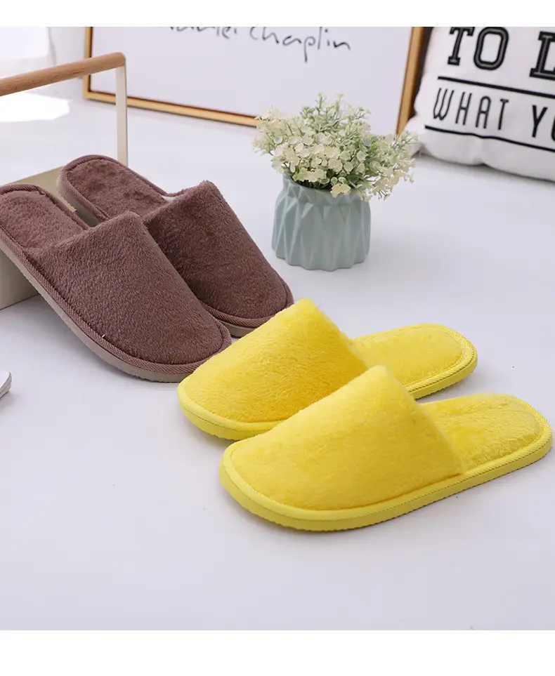 New plush indoor home autumn and winter wooden floor warm EVA moon cotton slippers Cixi men and women couples — feature 11