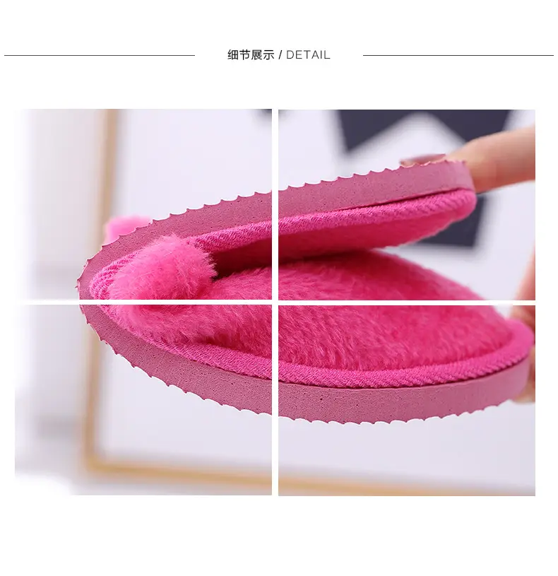 New plush indoor home autumn and winter wooden floor warm EVA moon cotton slippers Cixi men and women couples — feature 12