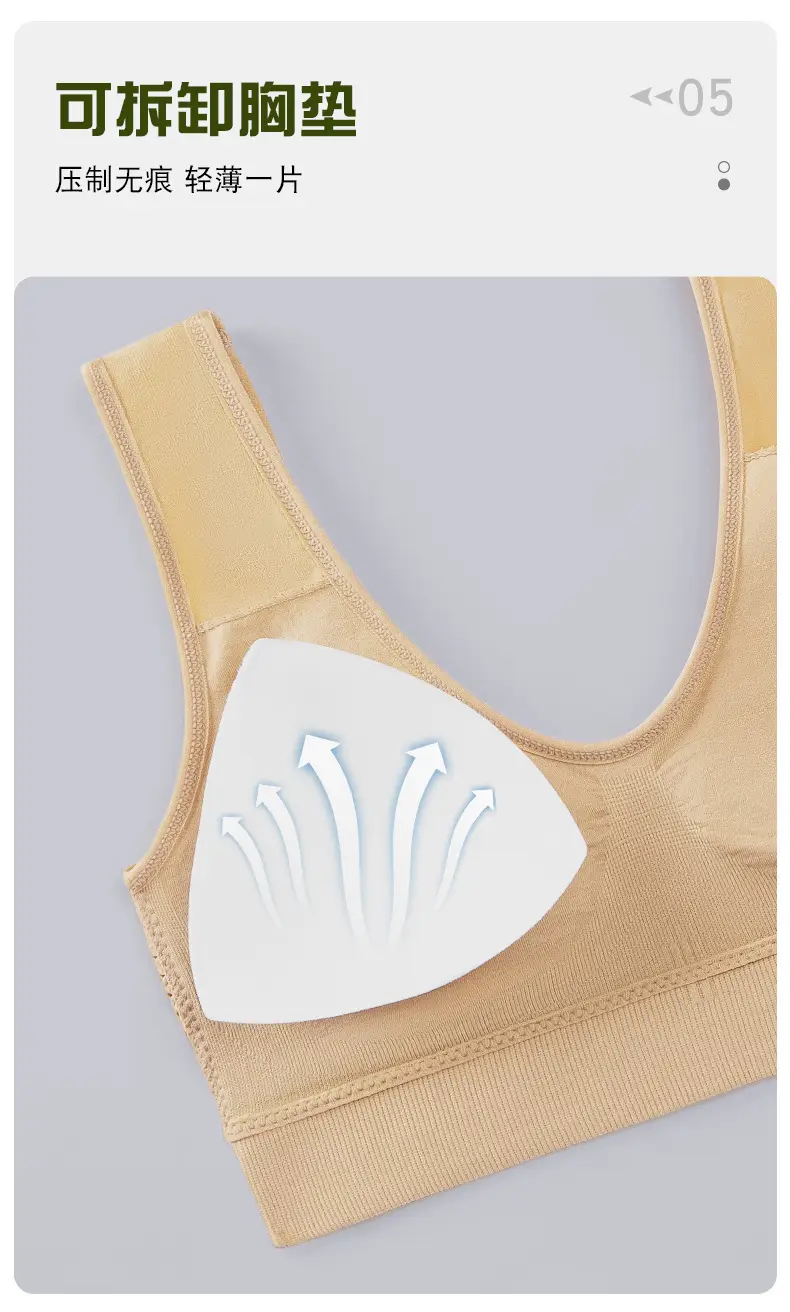 sportbra Foreign Trade Grid Hollow Breathable Sports Bra Cross-border plus size Yoga Running Sports Underwear — feature 13