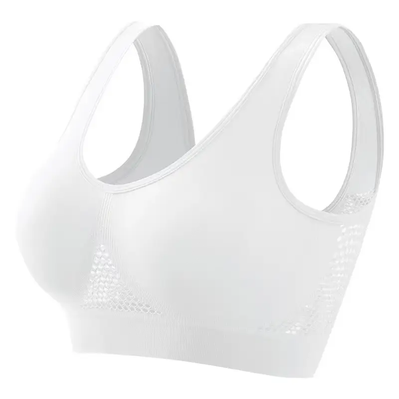sportbra Foreign Trade Grid Hollow Breathable Sports Bra Cross-border plus size Yoga Running Sports Underwear
