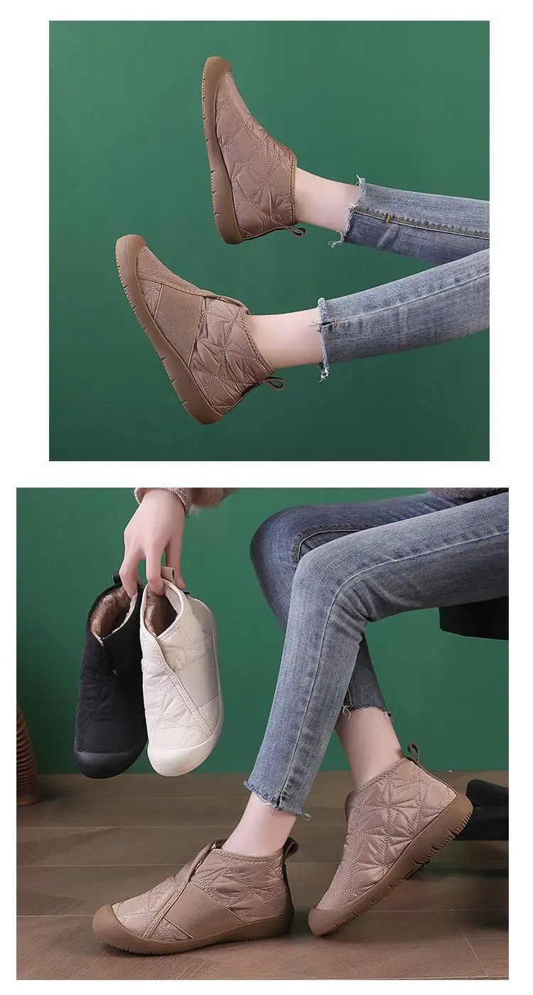 New Low-Top Cotton Shoes with Soft Soles, Non-Slip, Wear-Resistant, Snow Boots with Added Fleece and Thickness, Lightweight, Casual, Fashionable, Versatile Snow Boots — feature 6