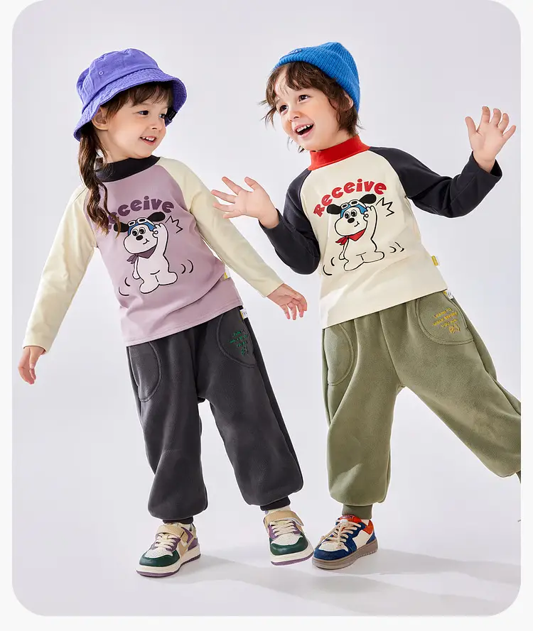 Girls Raglan Sleeve T-Shirt Dudu Jia Contrast Base — feature 13