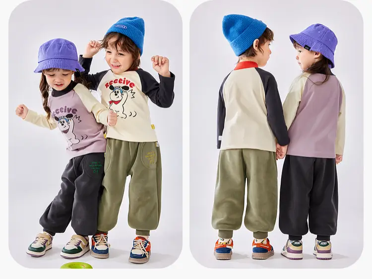 Girls Raglan Sleeve T-Shirt Dudu Jia Contrast Base — feature 15