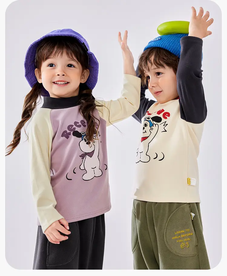 Girls Raglan Sleeve T-Shirt Dudu Jia Contrast Base — feature 16