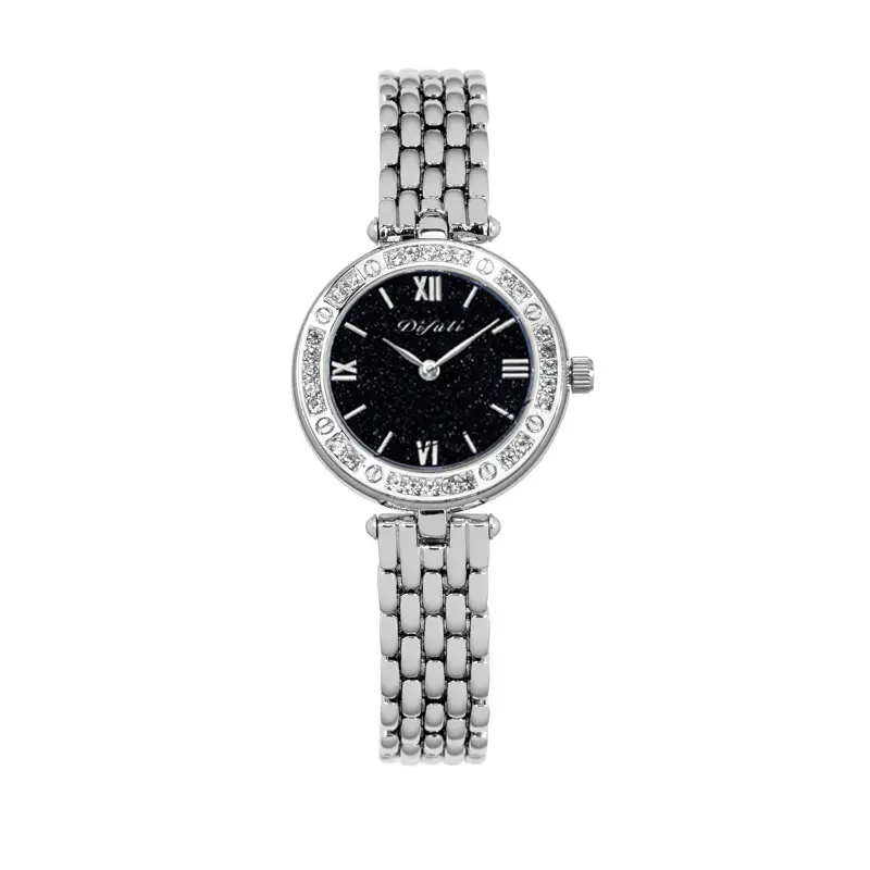 Starry Sky Waterproof Women's Quartz Watch Silver Crystal Stone Dial - Image 9