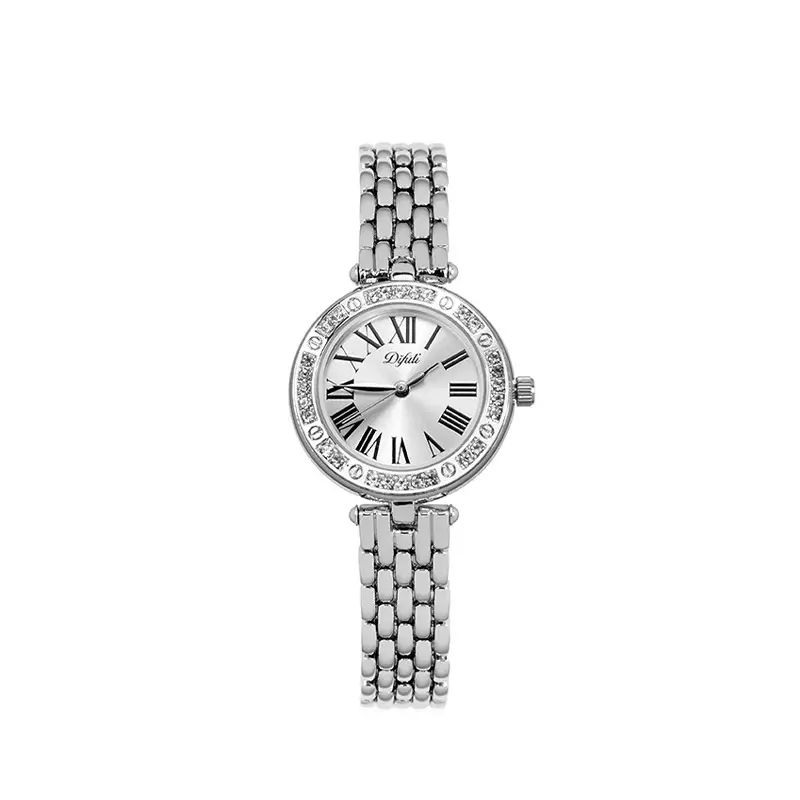 Starry Sky Waterproof Women's Quartz Watch Silver Crystal Stone Dial - Image 3