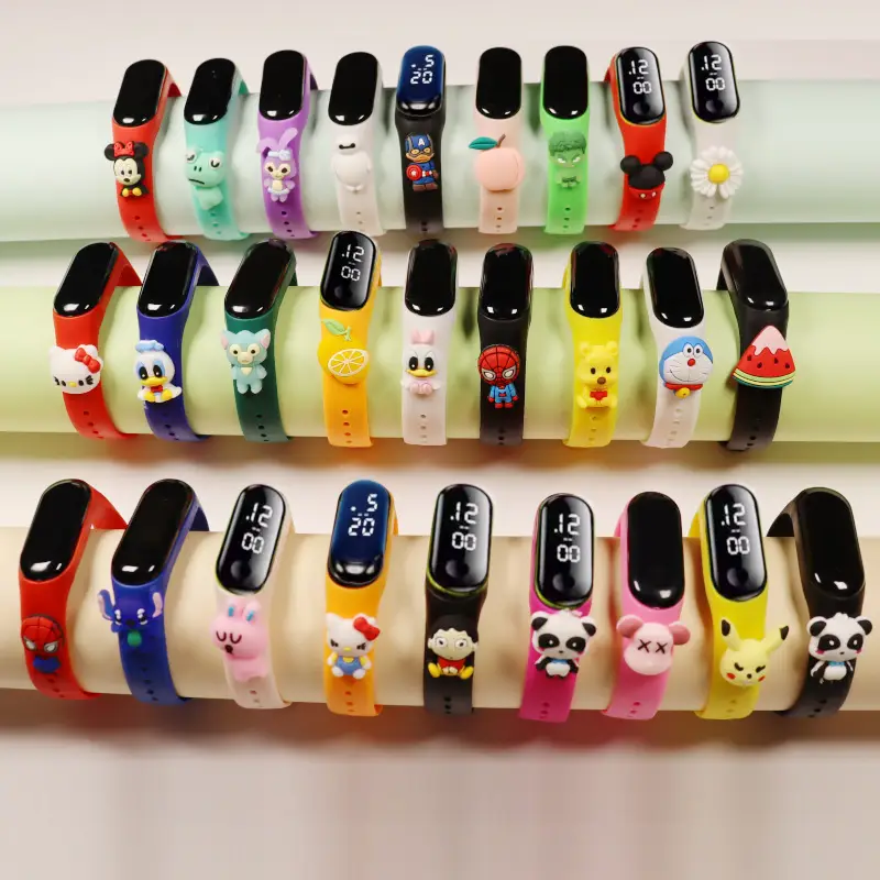 Kids Cartoon Touch Screen Digital Watch Yellow - Image 40