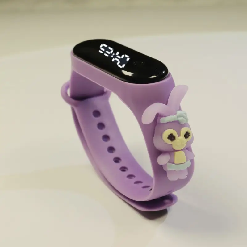 Kids Cartoon Touch Screen Digital Watch Yellow - Image 24