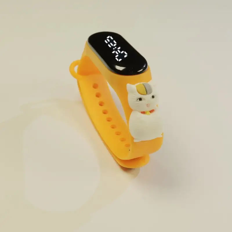Kids Cartoon Touch Screen Digital Watch Yellow - Image 26