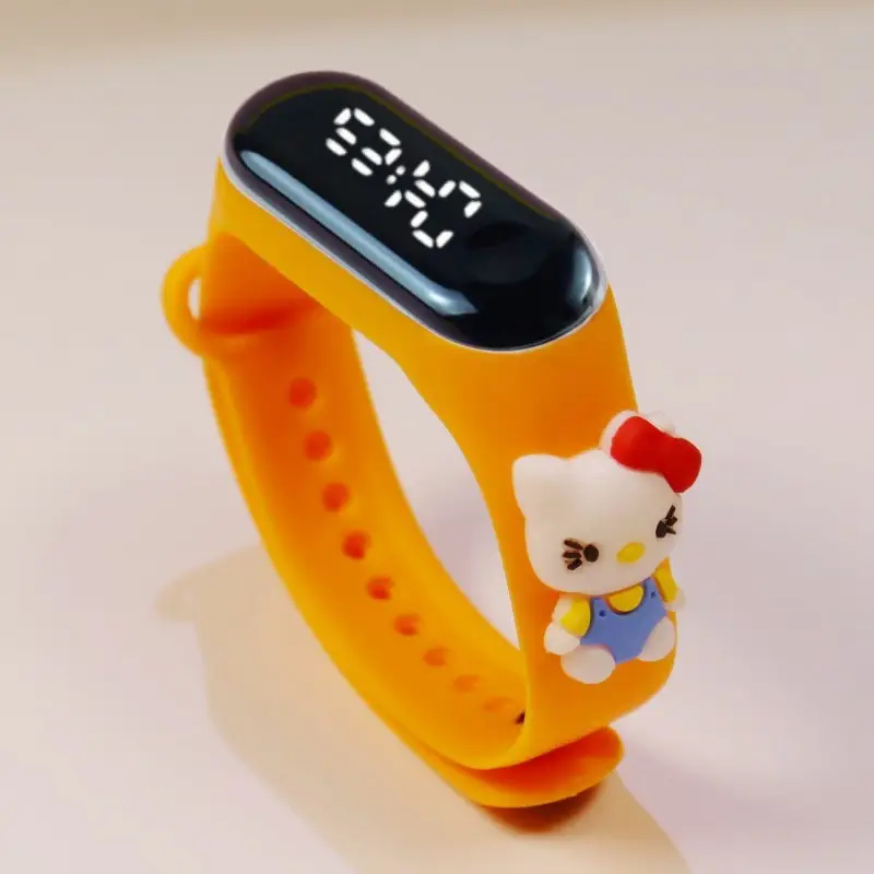 Kids Cartoon Touch Screen Digital Watch Yellow - Image 30