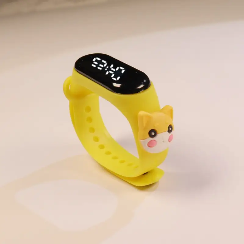 Kids Cartoon Touch Screen Digital Watch Yellow - Image 37