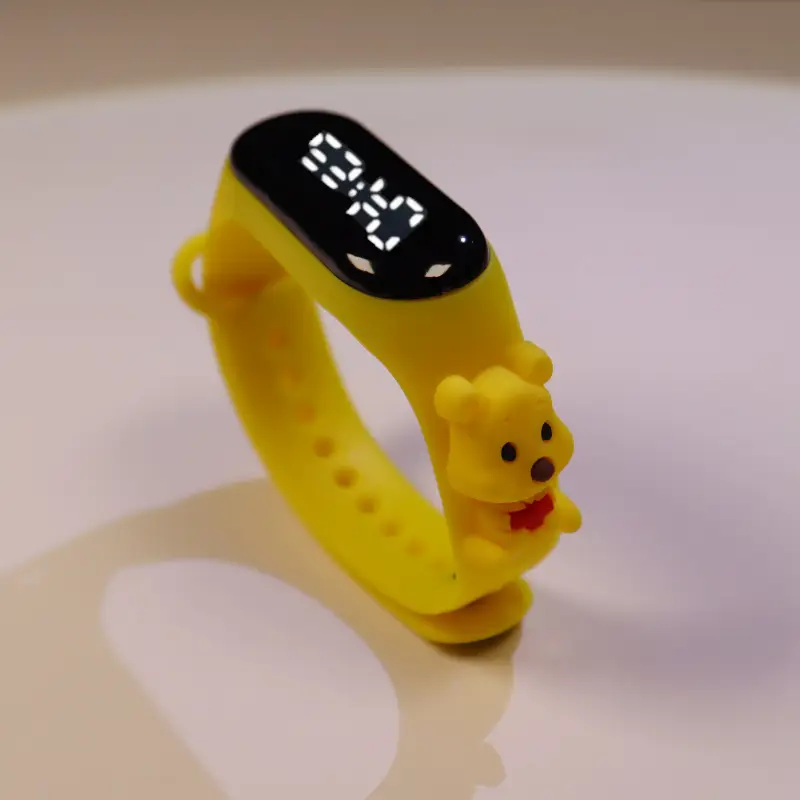 Kids Cartoon Touch Screen Digital Watch Yellow - Image 7