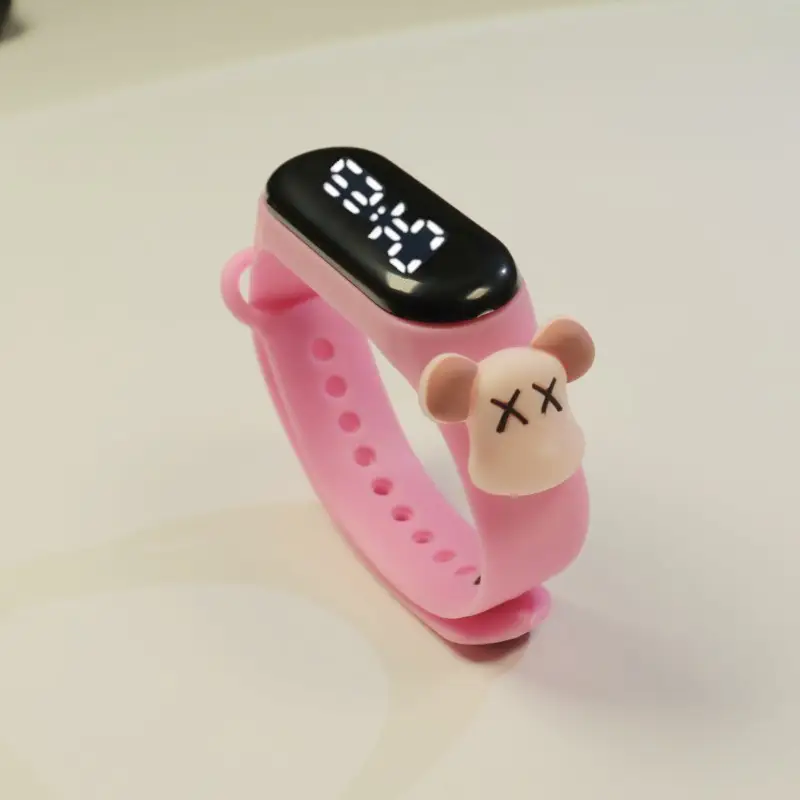 Kids Cartoon Touch Screen Digital Watch Yellow - Image 8