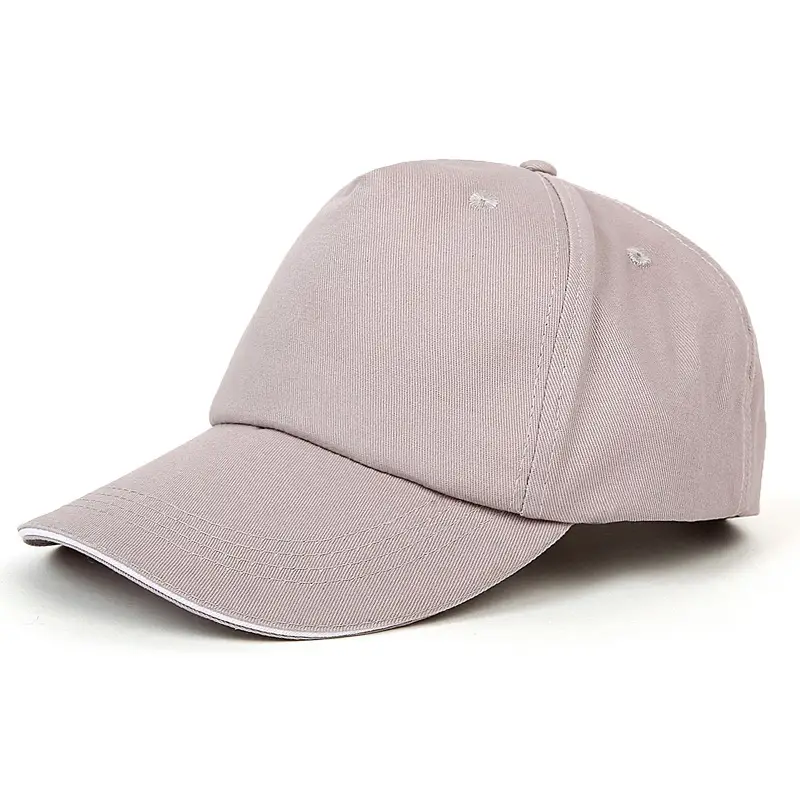 Pure Cotton Unisex Baseball Cap with Custom Logo, Adjustable Size, Large Brim