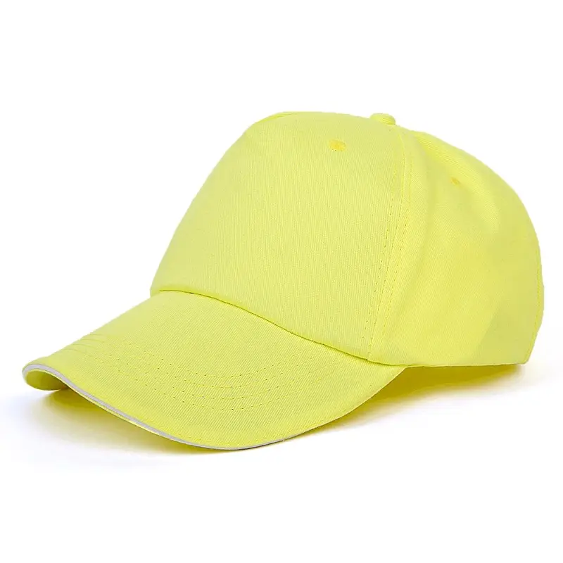 Pure Cotton Unisex Baseball Cap with Custom Logo, Adjustable Size, Large Brim