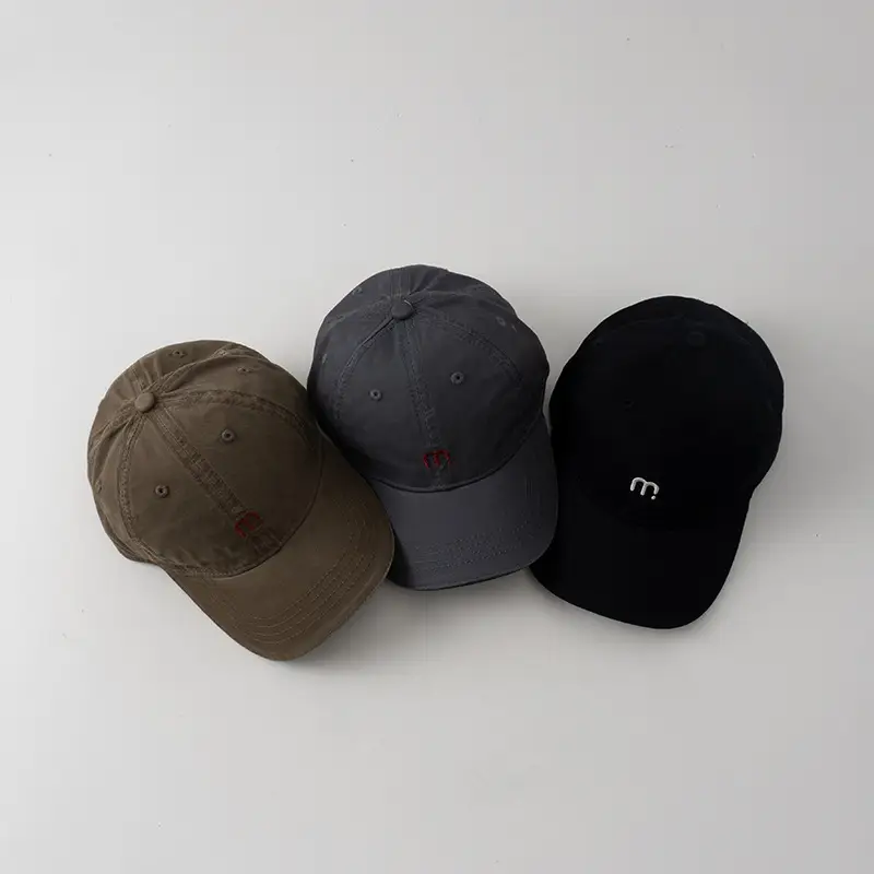 Kids Baseball Cap Maroon Letter m Embroidered - Image 9