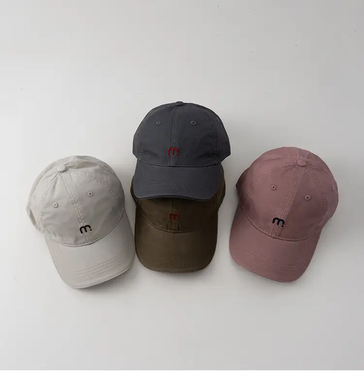 Kids Baseball Cap Maroon Letter m Embroidered — feature 11