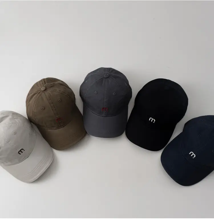 Kids Baseball Cap Maroon Letter m Embroidered — feature 15