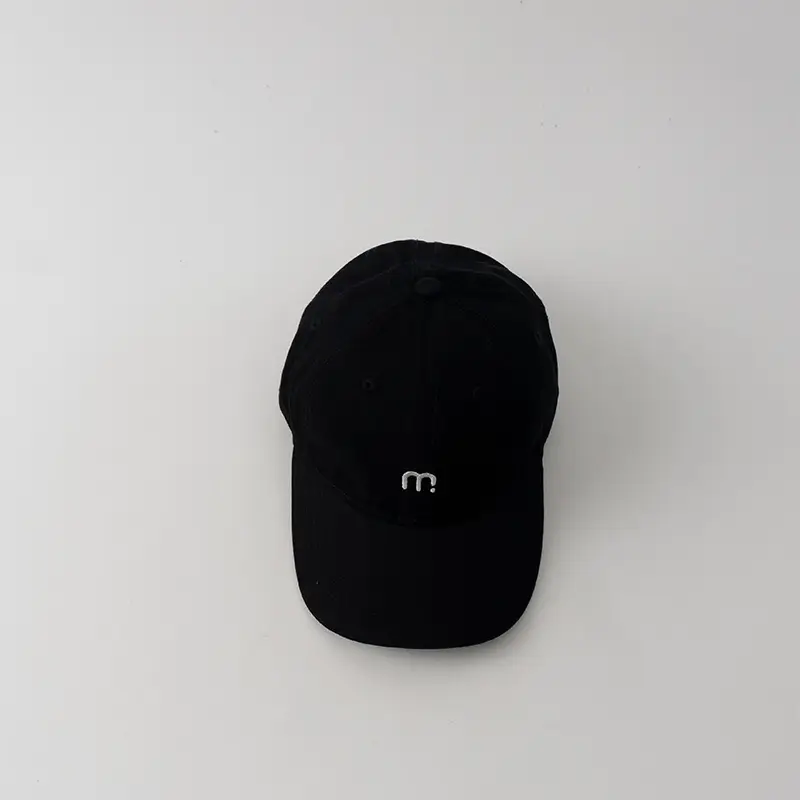 Kids Baseball Cap Maroon Letter m Embroidered - Image 3