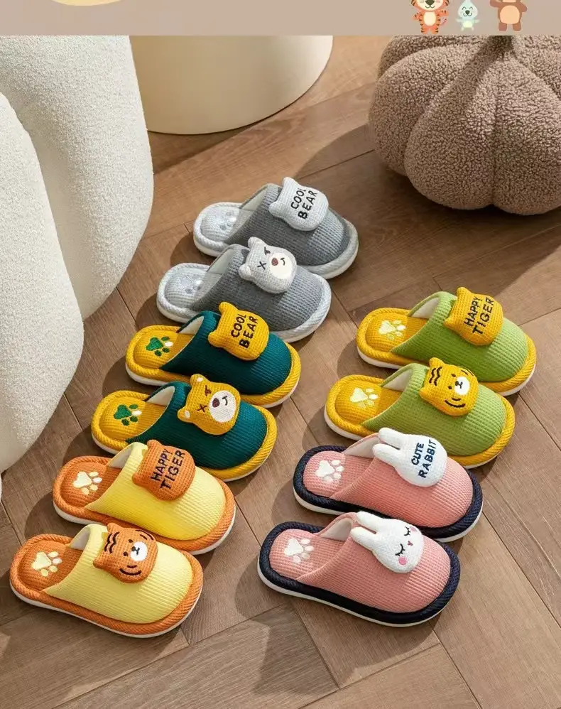 Children's cotton winter shoes parent-child non-slip baby indoor boys and girls autumn and winter warm home cotton slippers wholesale — feature 16