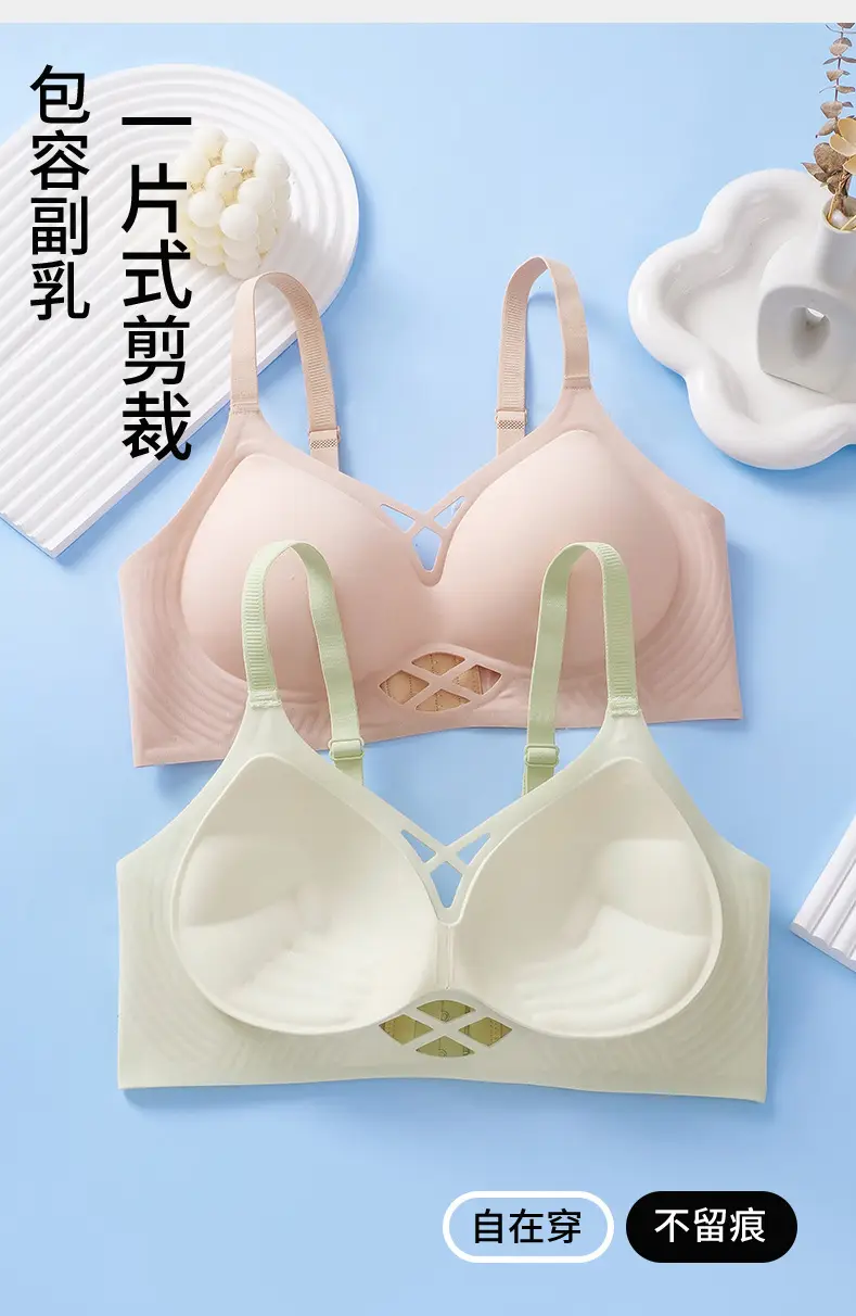 New 3D Jelly Palm Cup Underwear Women's Push-up Comfortable Soft Non-sensitive Bra — feature 5