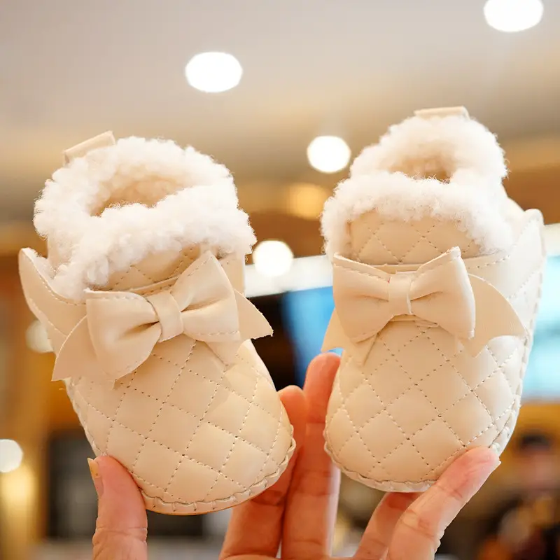 Baby Shoes Fleece Lined Winter Toddler Shoes 0-1Y