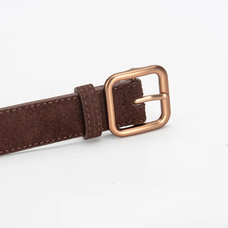 Women's Korean Style Anti-Velvet Belt White Brown - Image 17