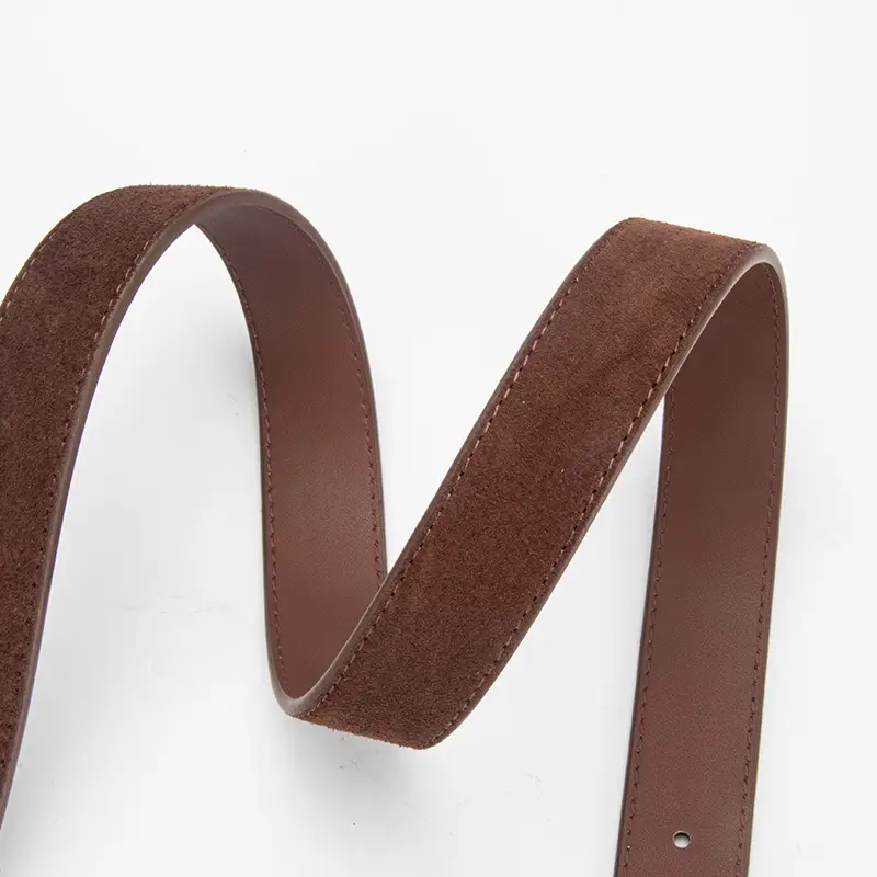 Women's Korean Style Anti-Velvet Belt White Brown - Image 18