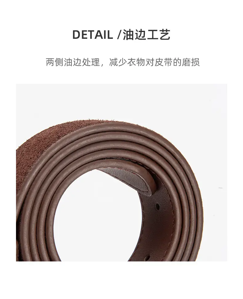 Women's Korean Style Anti-Velvet Belt White Brown — feature 7
