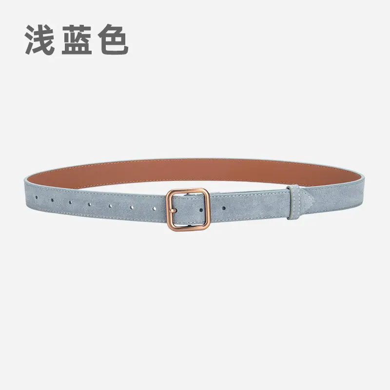 Women's Korean Style Anti-Velvet Belt White Brown - Image 10