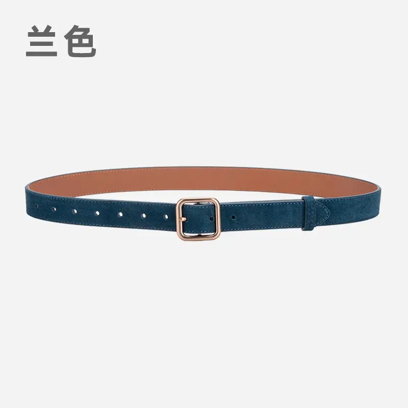 Women's Korean Style Anti-Velvet Belt White Brown - Image 7
