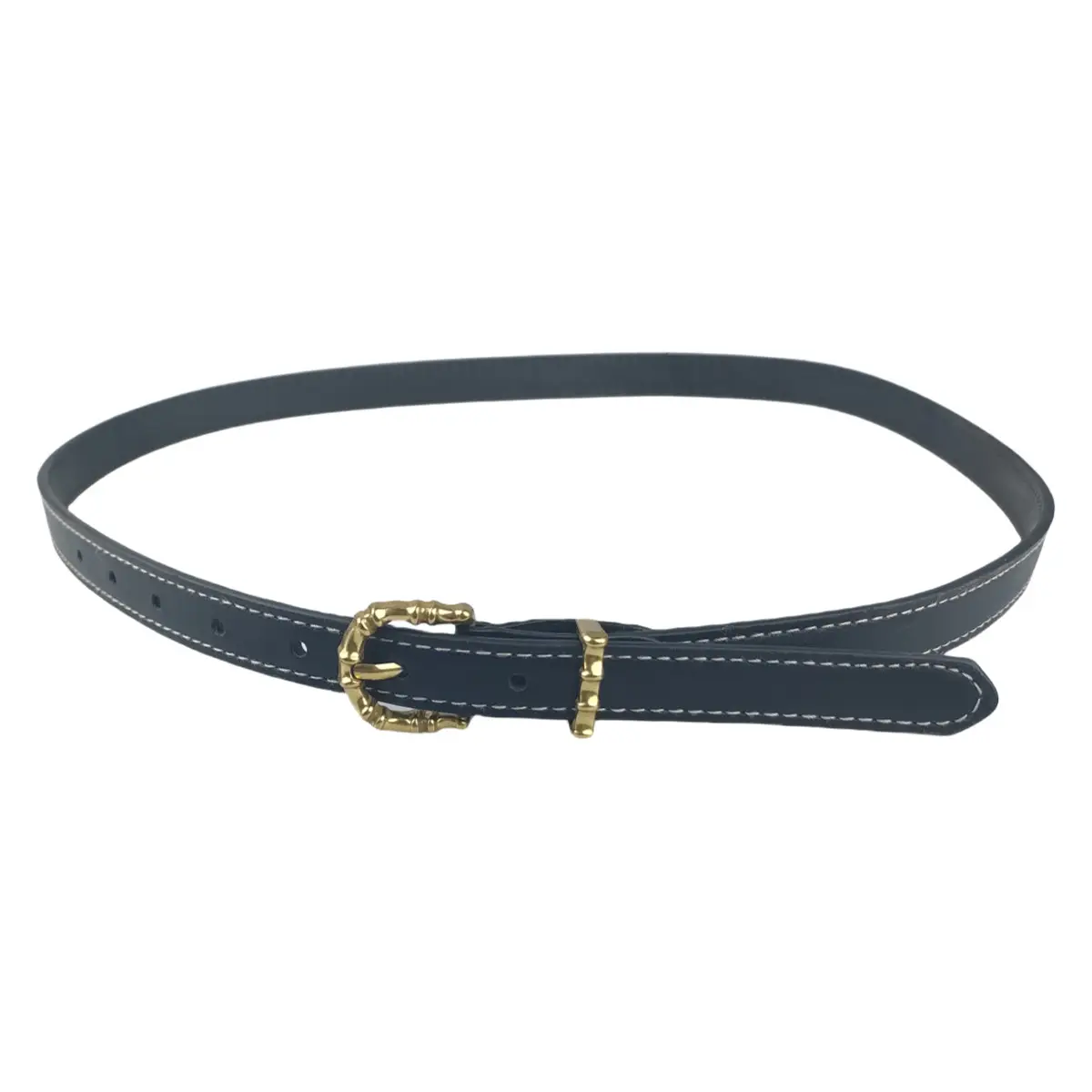 Black PU Belt with Vintage Gold Buckle for Women — feature 5