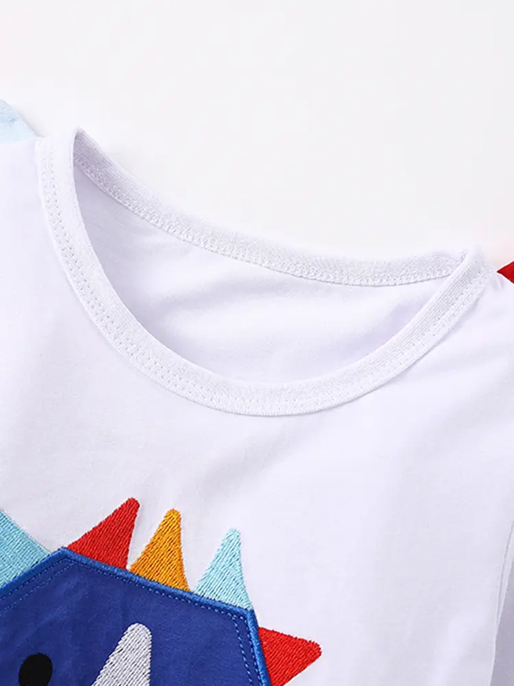 Malwee Boys Round Neck T-Shirt White with Colorful Design