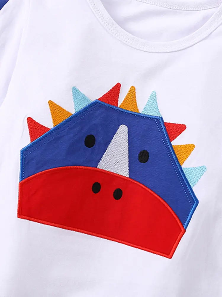 Malwee Boys Round Neck T-Shirt White with Colorful Design