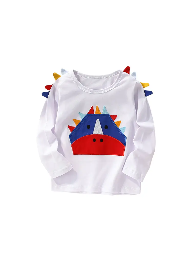 Malwee Boys Round Neck T-Shirt White with Colorful Design