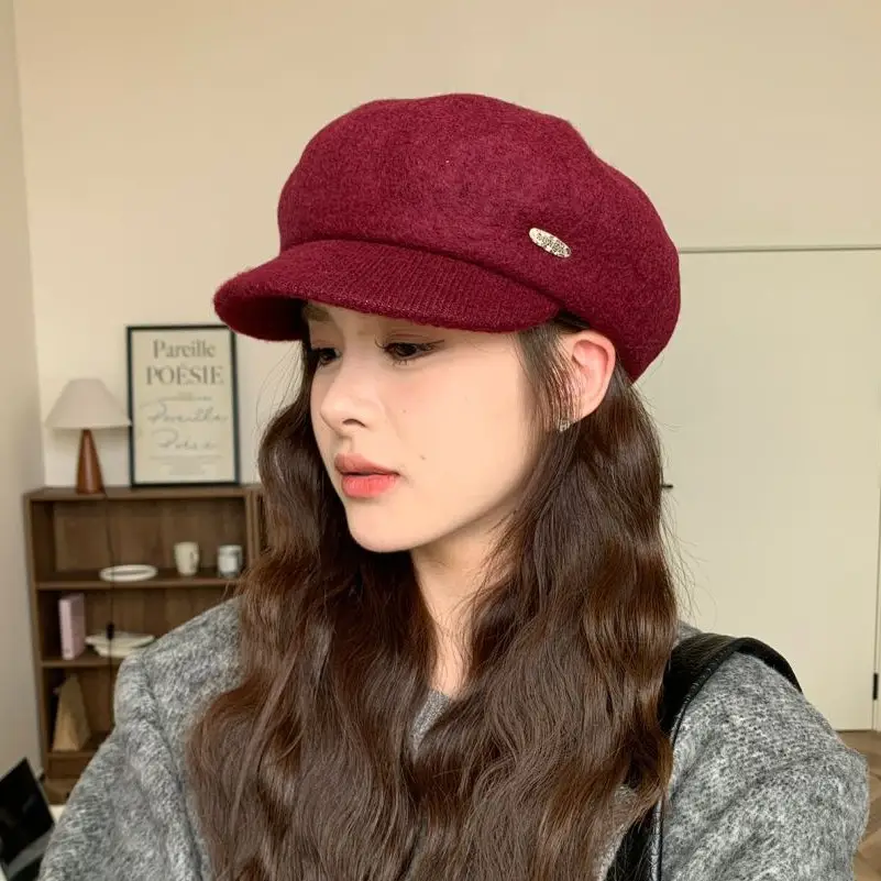 Women Wool Bailey Hat Autumn Winter Casual Elegant Cap - Image 6