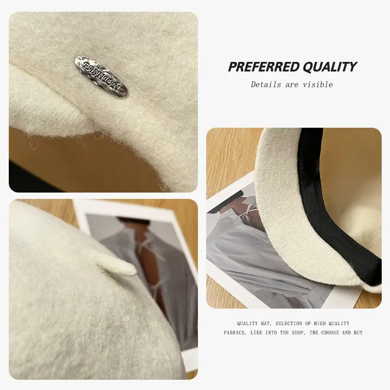 Women Wool Bailey Hat Autumn Winter Casual Elegant Cap — feature 5